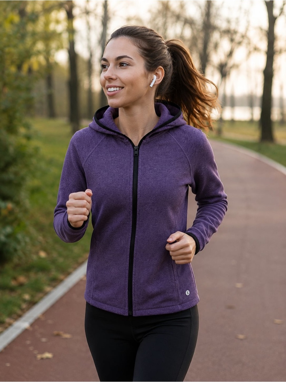 Layer 8 Purple Full‑Zip Hooded Jacket